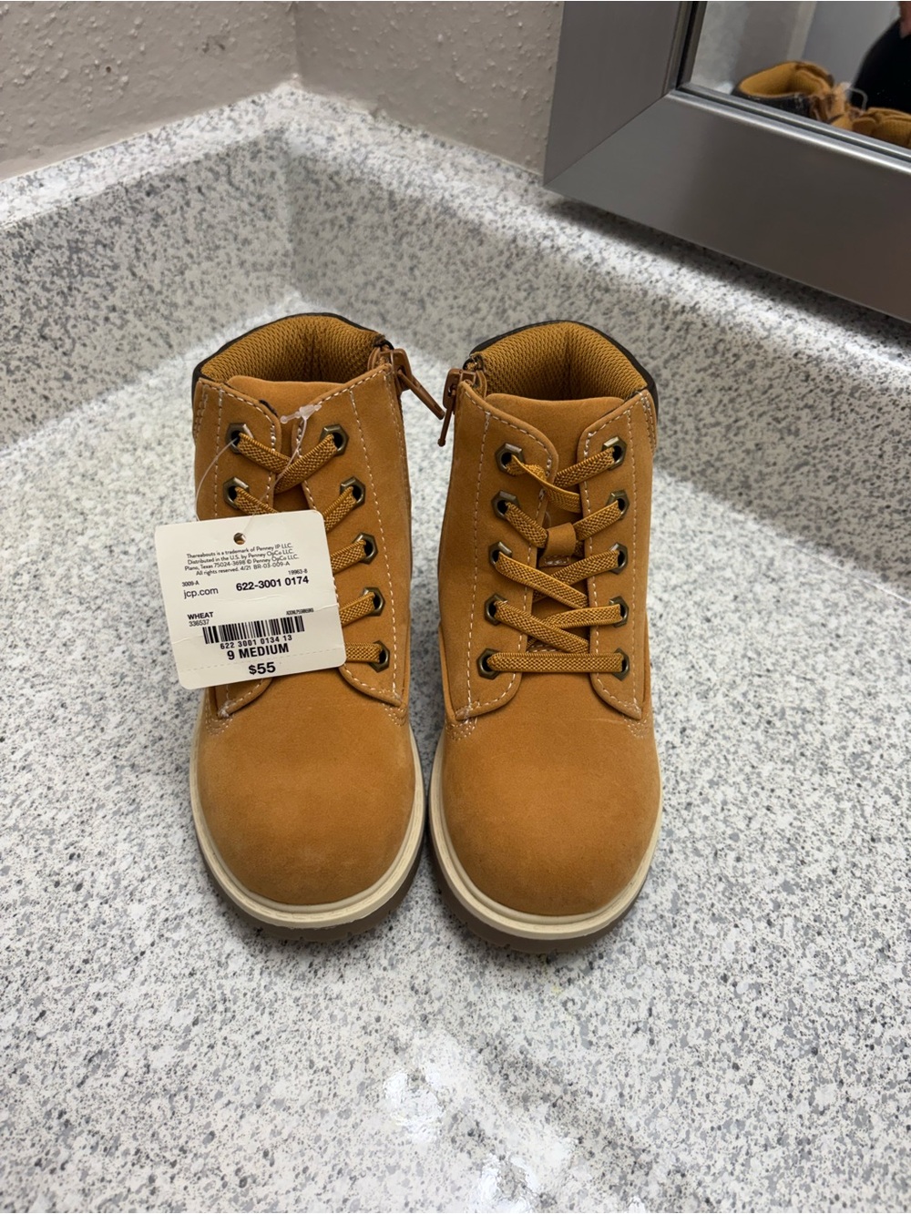 jcpenney Kids Chestnut Lace-Up Ankle Boots